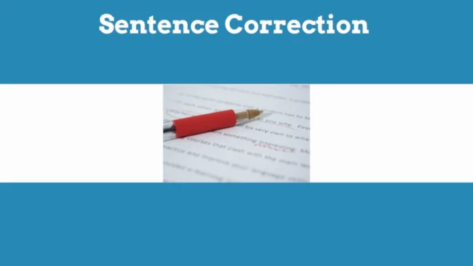 English Sentence Correction Exercise